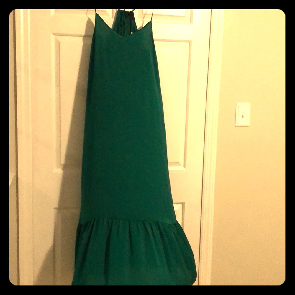 Beautiful J.crew Maxi Dress w/ Peplum Bottom Trim